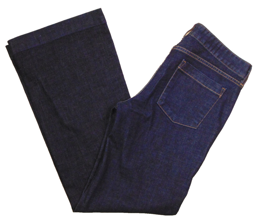 J Crew Dark Rinse Bootcut Jeans Womens 6 Made in USA 98% Cotton Stretch Denim
